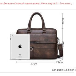 Alternative view of JEEP BULUO Brand Business Briefcase Split Leather High Quality Laptop Bag