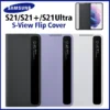 Official Samsung Clear View Smart Flip with a Sensor case Cover for Samsung S21 Series