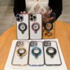 Luxury Premium Fashion Gradient electroplated Kickstand  Clear case Cover For iPhone Series