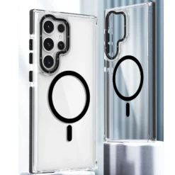 Alternative view of Luxury Premium Crystal Transarent Magsafe Wireless Case Cover For Samsung S24 Ultra