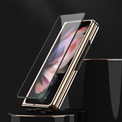 Alternative view of Luxury Premium Finger Horse Ring holder leather cover case for Samsung Galaxy Z Fold 5
