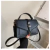 Luxury Premium Solid Messenger Shoulder Portable PU Leather  Crossbody Handbag Bag
