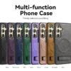 Luxury Premium Luxury PU Leather Invisible Stand Magnetic Wireless Charging Case Cover For Samsung Galaxy 23 Series