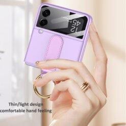Alternative view of Luxury Premium Finger Ring Case Cover For Samsung Galaxy Flip 3 5G and Z Flip 4 5G