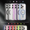 Airbag Anti-fall Clear Magsafe Candy Bumper Wireless Charging Case Cover For iPhone Series