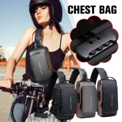 Luxury Premium Anti Theft Chest Shoulder Bag USB Charging Crossbody Oxford Sling Pack