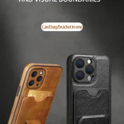 Alternative view of Luxury Premium PU leather Multifunction Card Holder Fashion Case Cover For iPhone 15 Pro Max