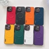 Luxury Premium Business Leather  Magsafe Wireless Charging Case Cover For iPhone Series