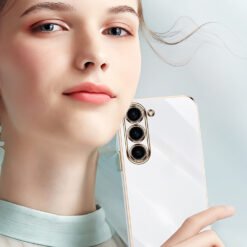 Luxury Premium Electroplated Gold Plated Case Cover and 3D Glass Protector For Samsung Galaxy A14/A34/A54