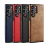 Luxury Premium PU Line Leather Stitching Case Cover For Samsung Galaxy S23 Ultra/S24 Ultra