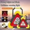 Luxury Premium Battery powered 3 mode triangle  Emergency Strobe LED Work Warning Light stand