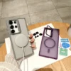 Luxury Premium Luxury Translucent Magnetic Wireless Hard Matte Hybrid Case Cover For Samsung Galaxy S24 Ultra