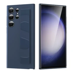 Alternative view of Luxury Premium Silky Touch Liquid Silicone Wrist Strap Grip Case For Samsung Galaxy S24 Ultra