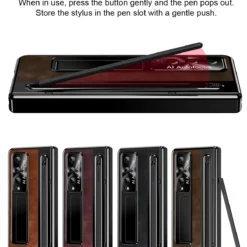 Luxury Premium Retro Leather Folding Stand Phone Case For Samsung Galaxy Z Fold 3/Z Fold 4