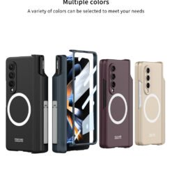 Magsafe Wireless Charging Magnetic Hinge Pen Holder Stand Case Cover For Fold 3 /Fold 4