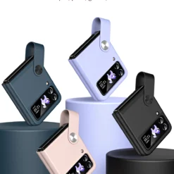 Luxury Premium Skin Feel Hand Strap Design Phone Case for Samsung Galaxy Z Flip 4