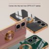 Luxury Premium Electroplated Gold Plated Case Cover and 3D Glass Protector For Oppo A77
