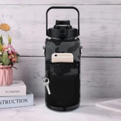 Alternative view of 2 Liter Water Bottle with Strap Thermos Pouch Water Cup Cover Storage Bag Carrier Sleeve Bag