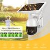 PTZ  360 Degrees 5MP 4G SIM Card Solar WIFI Security Motion Surveillance Camera