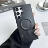 Luxury Premium Business Leather  Magsafe Wireless Charging Case Cover For Samsung Galaxy S25 Ultra