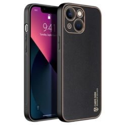 Alternative view of Dux Ducis Yolo Leather Electroplated Case for iPhone 12 and 13 Series