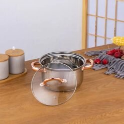 Alternative view of 12 PCS Kitchenware Set Stainless Steel  Cooking Pots And Pans Pot Set With Glass Lid