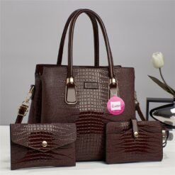 Alternative view of Luxury Premium 3 in 1 Fashion Crocodile Crossbody Satchel Shoulder Bag