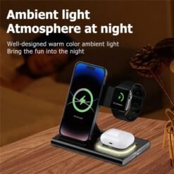 NEW 4 in1 Wireless 15W Wireless Fast Charging Dock Station