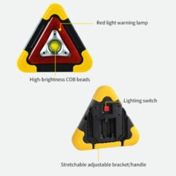 Alternative view of Luxury Premium Battery powered 3 mode triangle  Emergency Strobe LED Work Warning Light stand