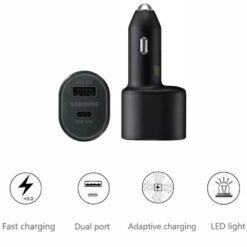 Alternative view of Offical Original Samsung Galaxy (45W+15W) Super Fast Dual Car Charger