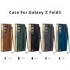Luxury Premium Rugged Leather Wallet Card Slot Stand Phone with Pen Holder For Samsung Galaxy Z Fold 5