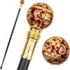 Golden Vintage Party Fashionable Walking Cane Halloween Crosier Ball