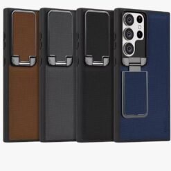 Luxury Premium Nilkin Flip Kickstand Camera Lens Fold Holder Protector Case Cover For Samsung Galaxy S Series