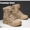 AS33 Men's Tactical High-Top Cowhide Hiking Desert Outdoor Boots