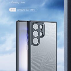 Alternative view of DUX DUCIS Aimo Series Shockproof PC TPU Flowing Line Matte Anti-fingerprint Case Cover For Samsung Galaxy S23 Ultra