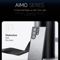 DUX DUCIS Aimo Series Shockproof PC TPU Flowing Line Matte Anti-fingerprint Case Cover For Samsung Galaxy S23 Ultra