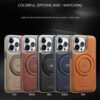 Luxury Premium Kickstand Magnetic Leather Phone Case For iPhone Series
