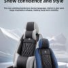 Luxury Premium All Season Quited PU Leather Waterproof Universal 5 Seater Fit Sedan Car Seat Cover with Pillows