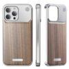 Luxury Premium Metal Frameless Magnetic Aluminum Alloy Wooden Magsafe Wiresss Shockproof Case  Cover For iPhone Series
