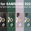 Luxury Premium Eletroplated Finger Ring Case Cover For Samsung Galaxy S22 Ultra