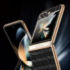 Luxury Premium PU Leather Eletrocplated Croco Pattern Case Cover For Samsung Galaxy Z Flip 5/Z Flip 6
