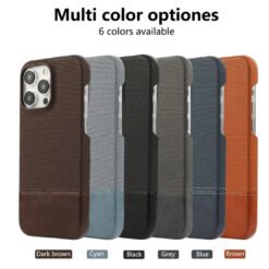 Luxury Premium Splicing Design Shockproof Protection Hard Shell Leather Case Cover For iPhone Series