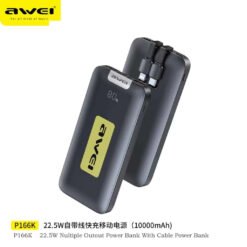 Alternative view of AWEI P166K 10000mAh Powerbank / 22.5W 5A PD + QC Super Fast Charging