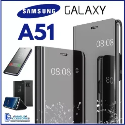 Alternative view of Luxury Premium Smart mirror flip case stand function, Mirror Plating Full Body 360°Smart Cover Protection for Samsung Galaxy A Series