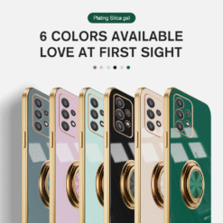 Luxury Premium Electroplated Gold Plated Case Cover and 3D Glass Protector For Samsung A13