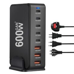 Alternative view of 600W GaN USB C Charger 8 port Desktop Charging Station PD3.0 USB Type C Fast Charger