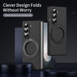 Alternative view of Shockproof Phone Case With 360 Rotating Thunderbolt Holder for Samsung Galaxy Z Fold 7/6/5/4 Series