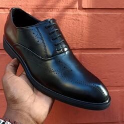 Black Italian Design Pure Leather Oxford Official And Casual Shoes