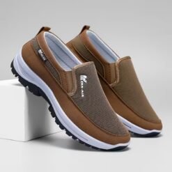 Alternative view of Men'S Low-Top Casual Fabric Road Running Shoes with Rubber Insoles and Shock Absorption