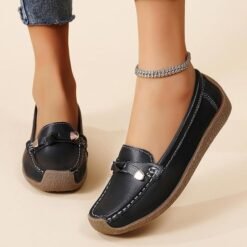 Alternative view of Luxury Premium Mocasines Slip on PU Leather High Quality Loafers Women Shoes
